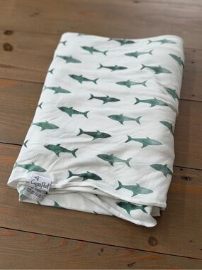 Copper Pearl Shark Knit Swaddle Blanket